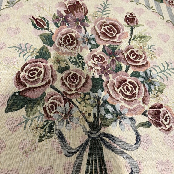 Vtg Darling Mother Tapestry Throw Blanket Fringe 48"X 56" Mothers Day Cottage - Picture 4 of 16